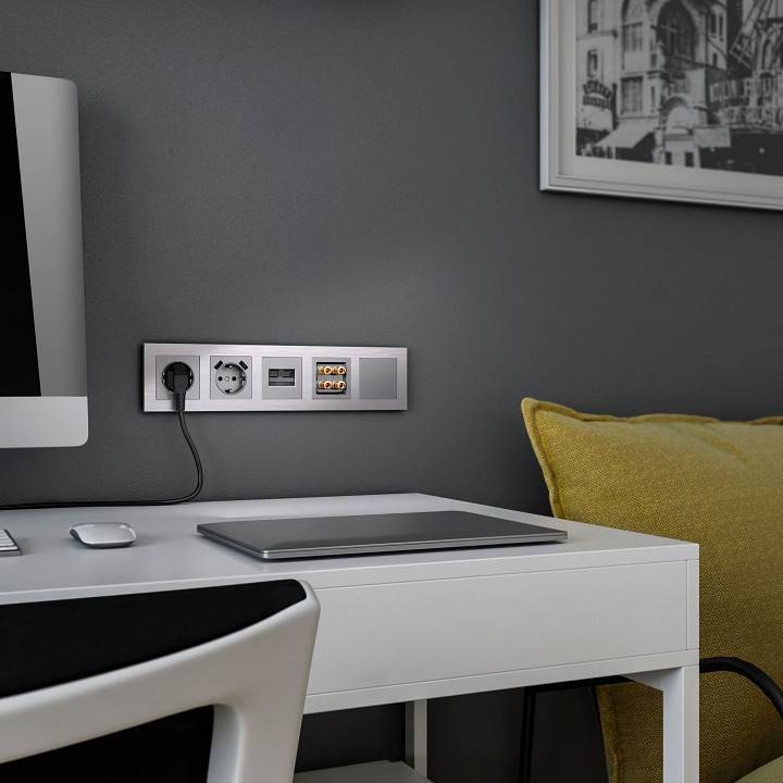 Розетка акустическая Werkel без рамки серебряная W1185006