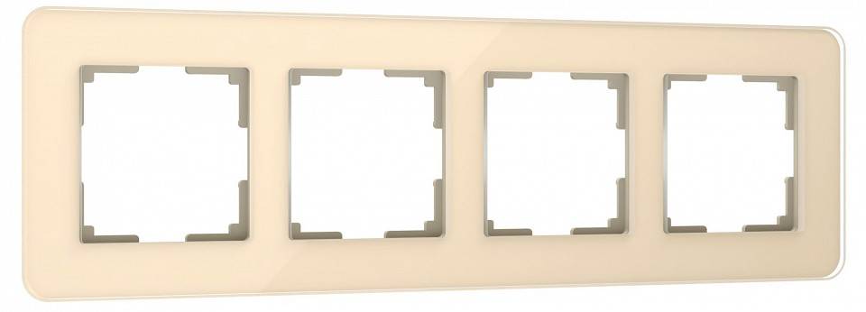 Рамка на 4 поста Werkel Elite (айвори, стекло) W0042443