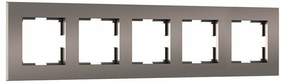 Рамка на 5 постов Werkel Slab бронза софт W0052963