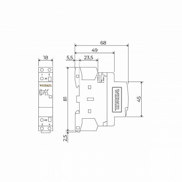 Контактор одномодульный Werkel Контакторы W941M20O