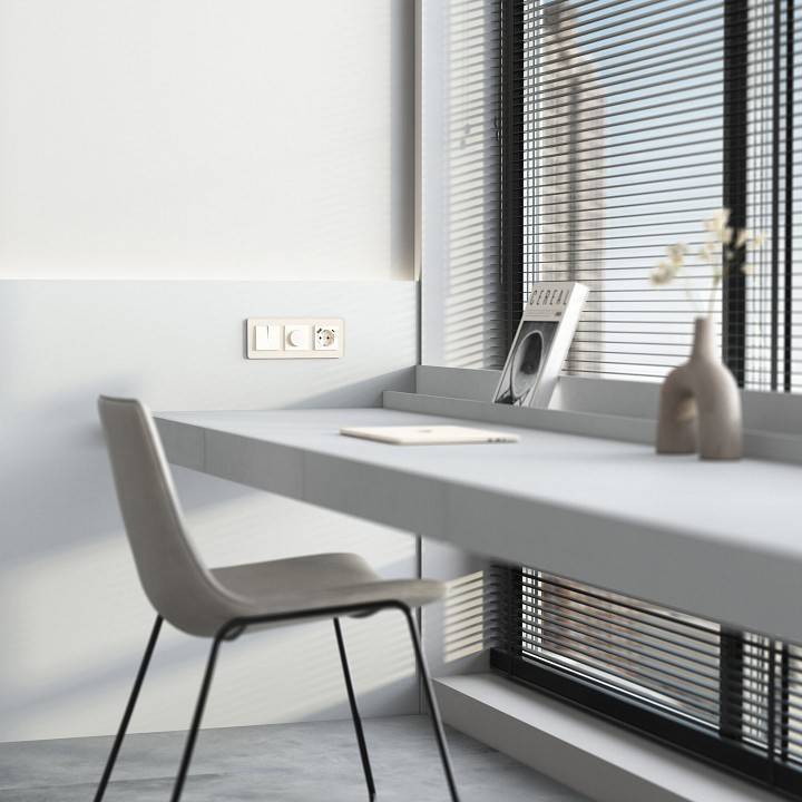 Розетка с заземлением и со шторкой и 2хUSB type A и C, без рамки Werkel айвори матовый W1171762