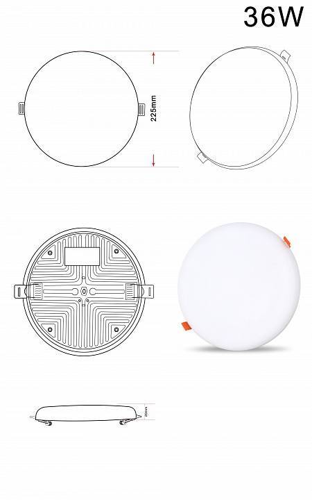 Встраиваемый светильник Zortes CLOUD 36 Вт ZRS.57793.36