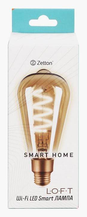 Умная светодиодная лампа Zetton Smart Wi-Fi Bulb E27 4 Вт 2700 K ZTSHLBLWWE271RU