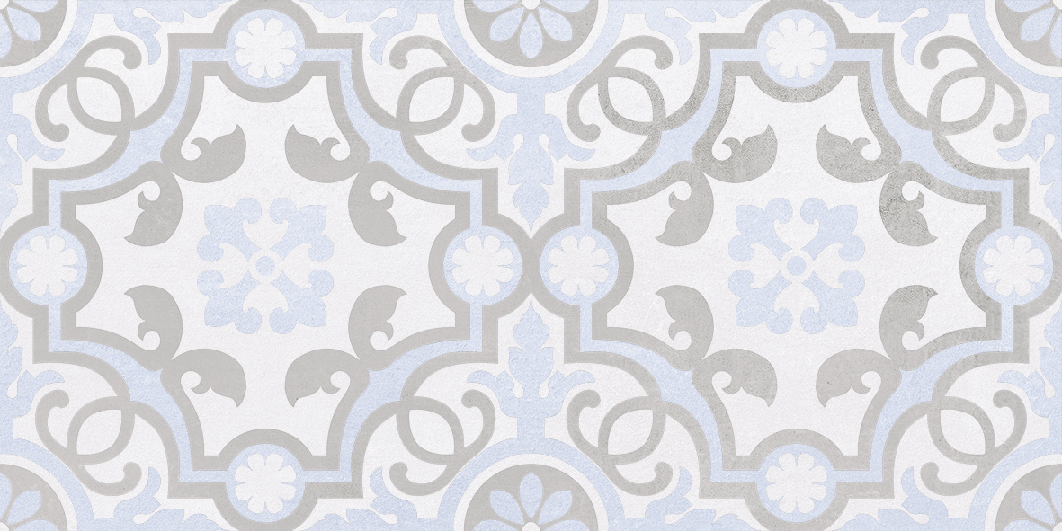 Плитка настенная Laparet Depo узор голубой 25х50 см 34017