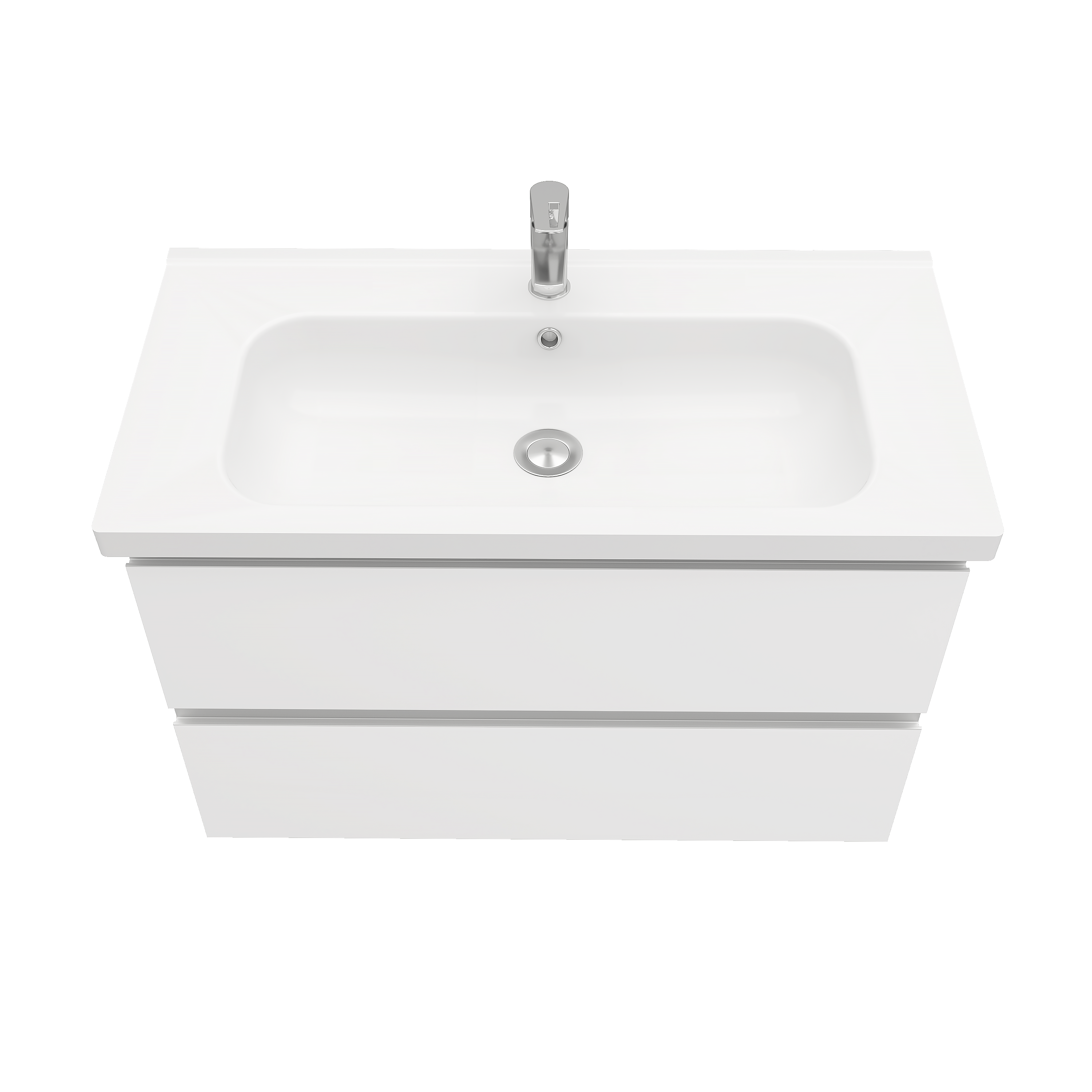 Тумба подвесная Laparet ELECTRA 90 под умывальник Creavit Ideal 90 белый глянец LE-WCAB-90-01