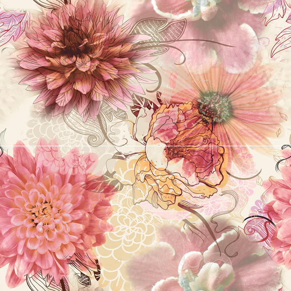 Панно Keros Astra Calidos из 2-х плиток 50х50 см х9999028588