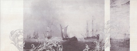 Декор Kerama Marazzi Ньюпорт Корабли фиолетовый 15x40 см STG/C206/15010