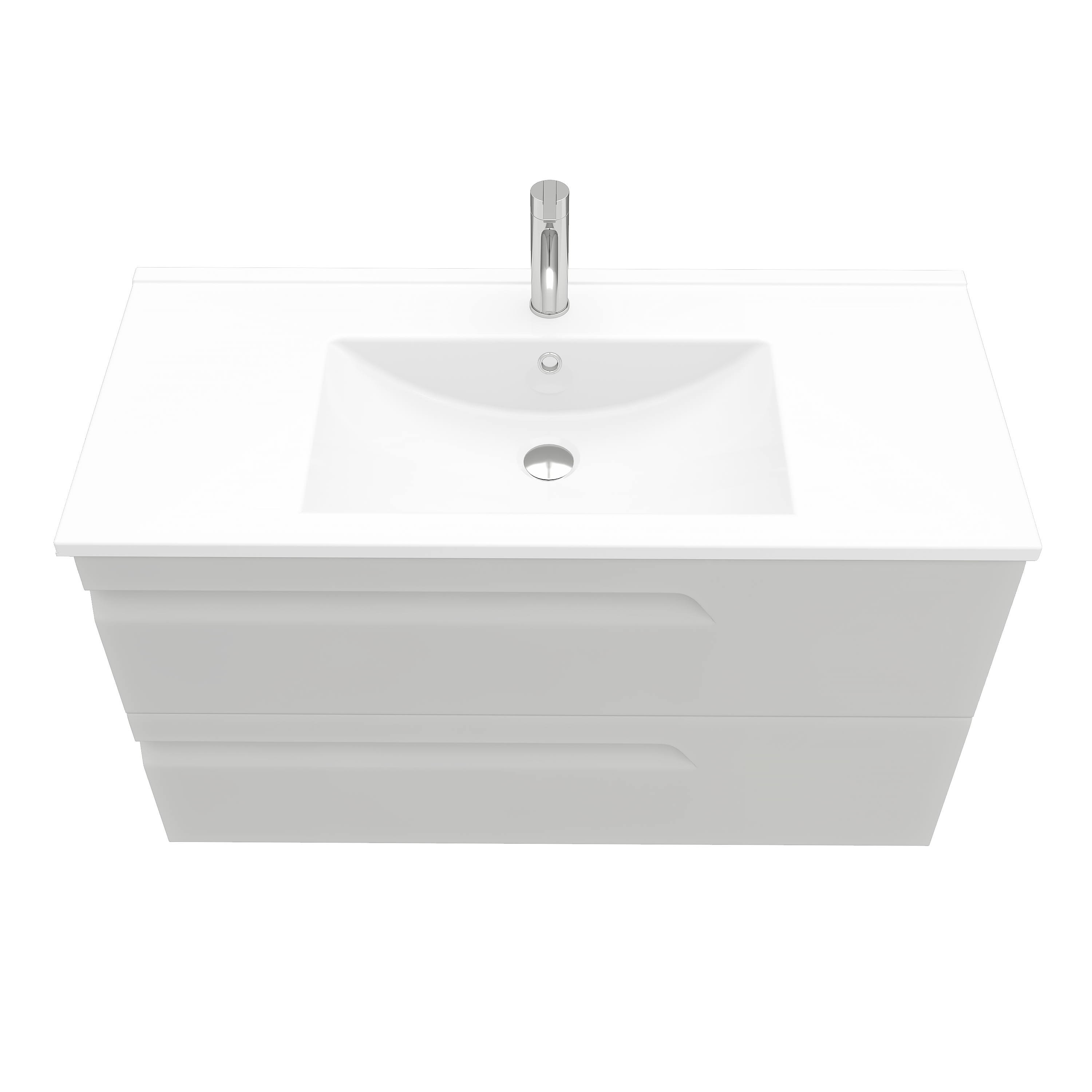 Тумба под раковину подвесная Laparet ATLAS 100 для раковины Creavit Su 100 кашемир матовый LA-WCAB-100-125