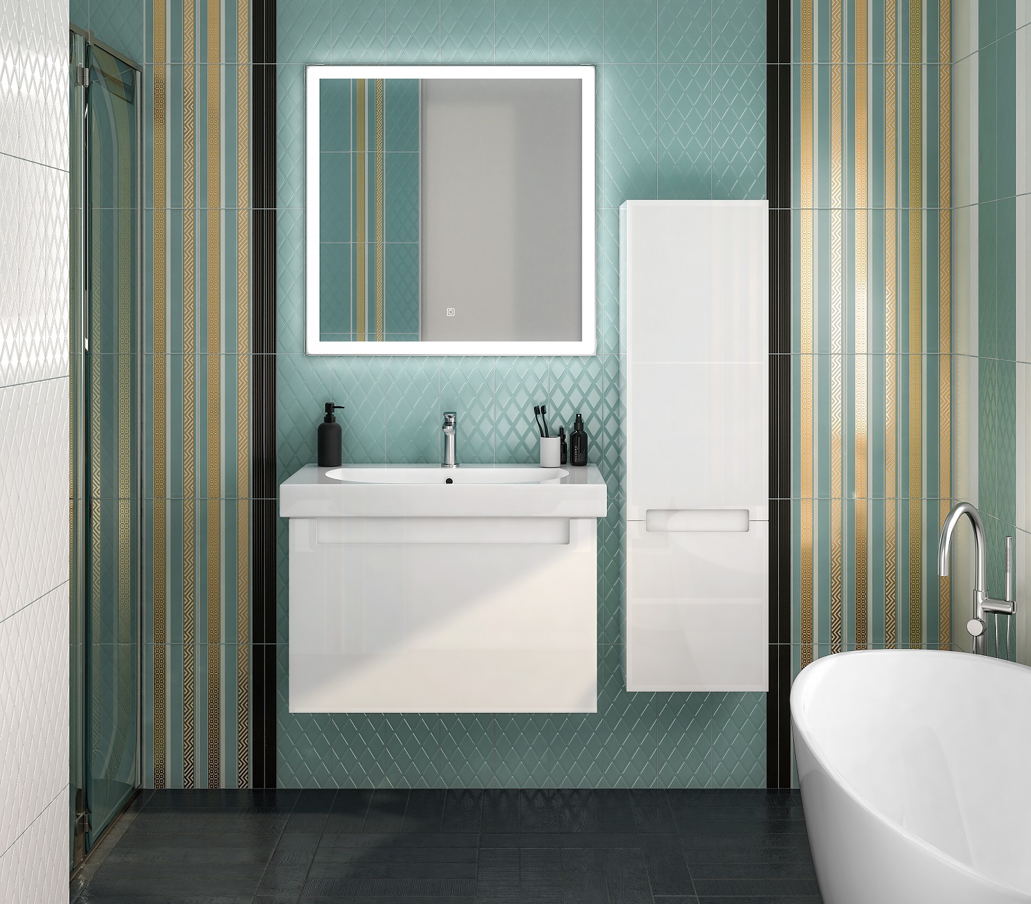 Раковина Kerama Marazzi BUONGIORNO 80 с крепежом BG.wb.80