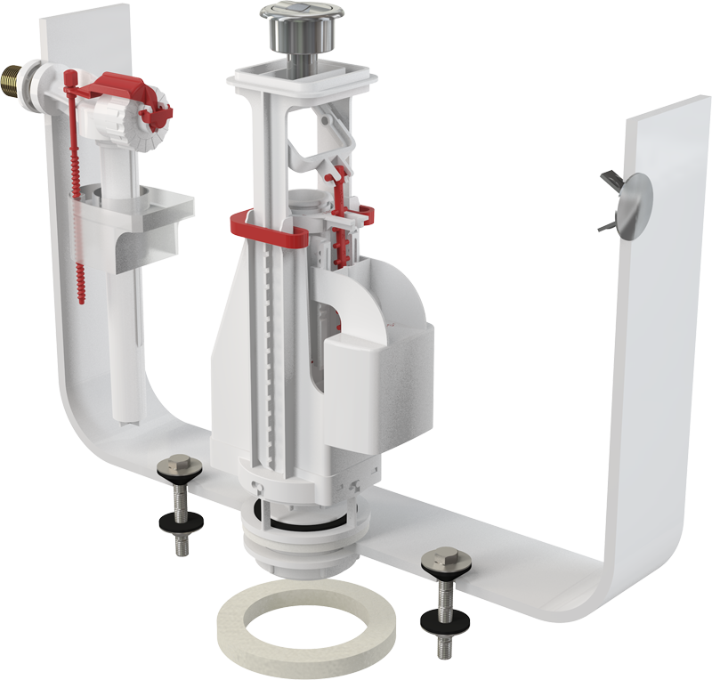 Выпускной комплект Alca plast с двойной кнопкой и впускным механизмом A16 1/2 CHROM SA08AK 1/2 CHROM