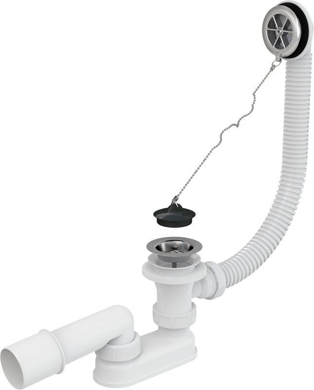 Сифон для ванны Alca Plast AG210112160 хромированный AG210112160