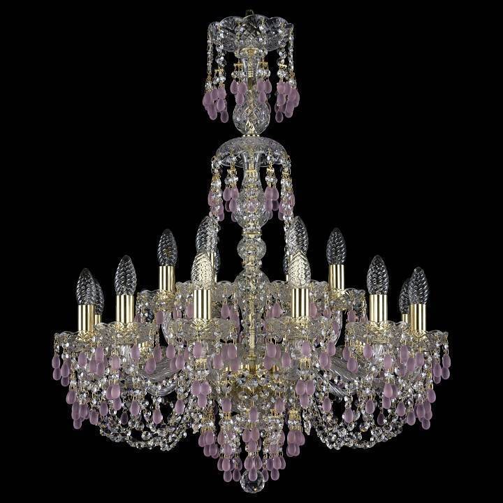 Подвесная люстра Bohemia Art Classic 11.24 18 ламп 220 мм 11.24.12+6.220.XL-78.Gd.V7010