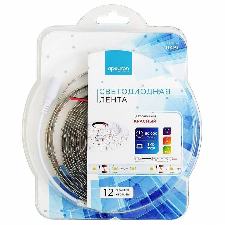 Лента светодиодная Apeyron Electrics Стандарт (в блистере) SMD 3528 04BL
