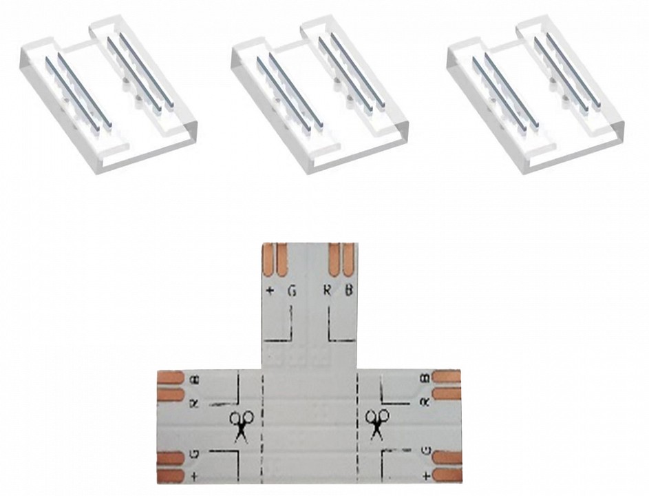 Соединитель лент T-образный жесткий Apeyron Electrics  09-98