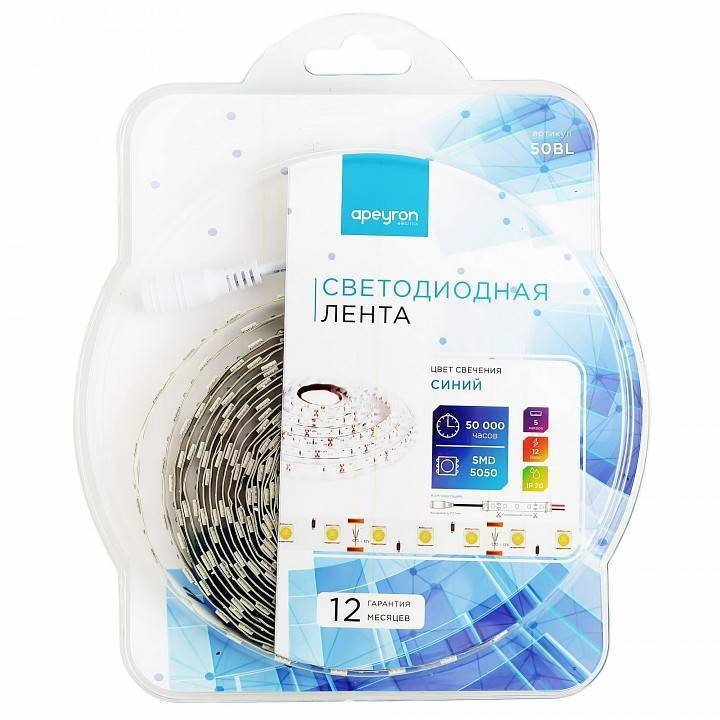 Лента светодиодная Apeyron Electrics Стандарт (в блистере) smd 5050 50BL