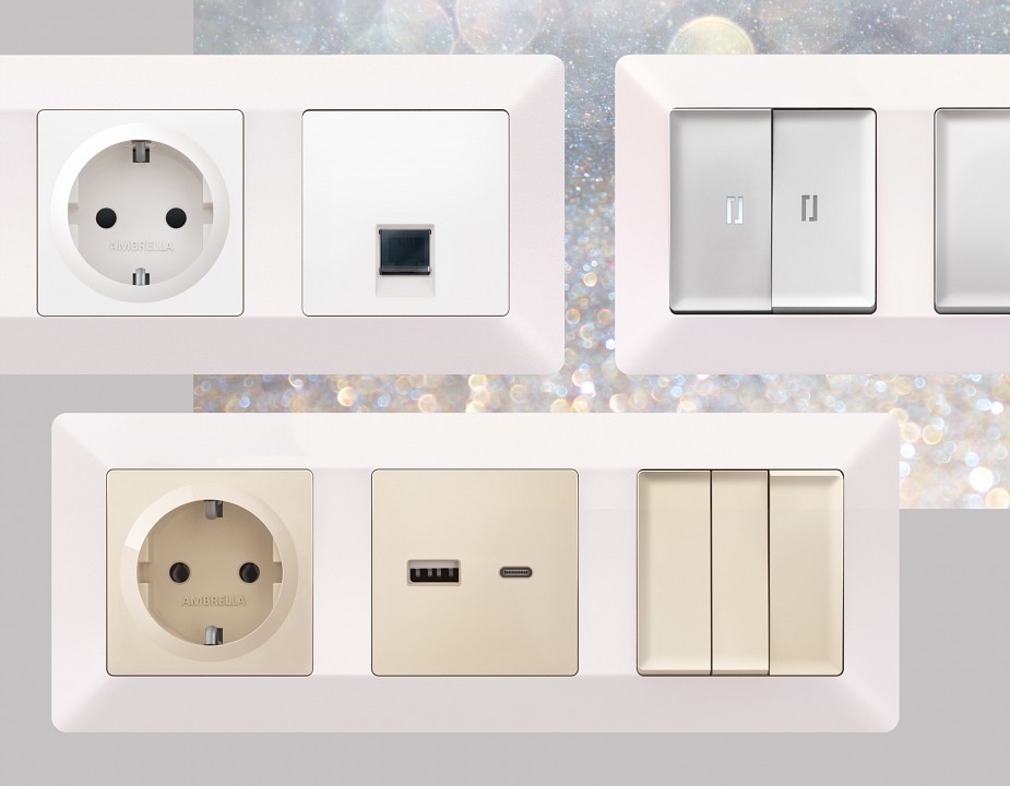 Рамка на 5 постов Ambrella Volt Line AF110205