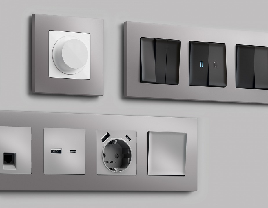 Рамка на 1 пост Ambrella Volt Qubi AF250501