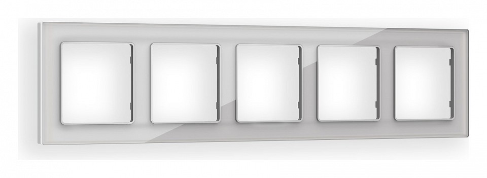 Рамка на 5 постов Ambrella Volt Platos Стекло органическое AF330405