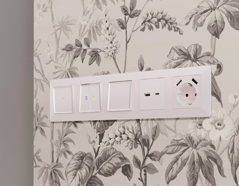 Накладка для розетки type A и C Ambrella Volt Quant AP2110