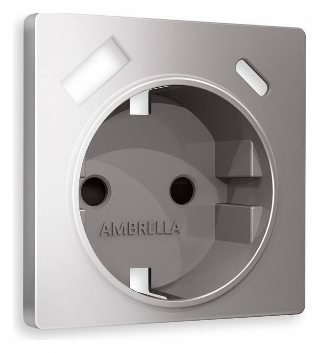 Накладка для розетки с заземлением и со шторками и 2хUSB type A и C Ambrella Volt Quant AP5100