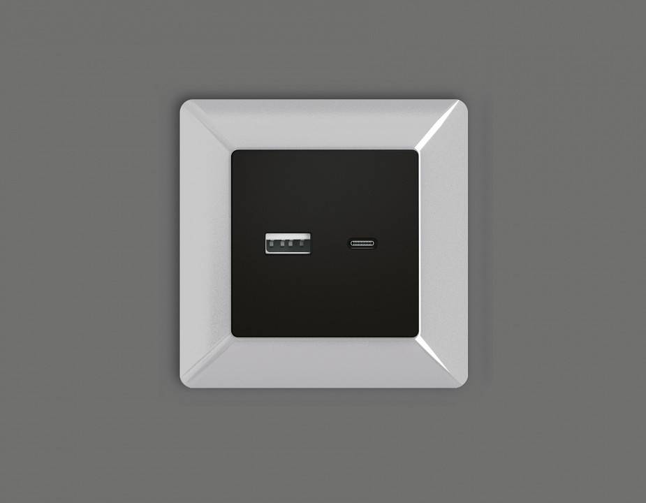 Накладка для розетки type A и C Ambrella Volt Quant AP8110