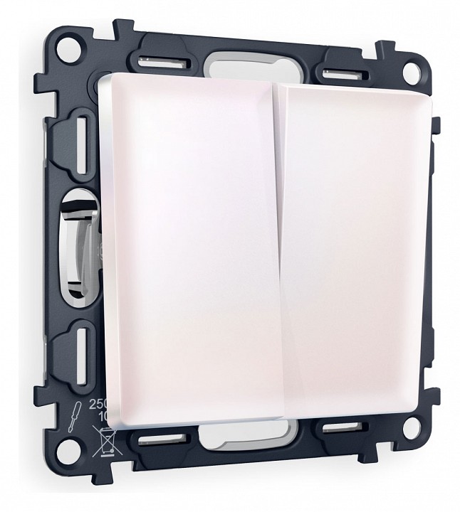 Выключатель проходной двухклавишный Ambrella Volt Quant MA203020