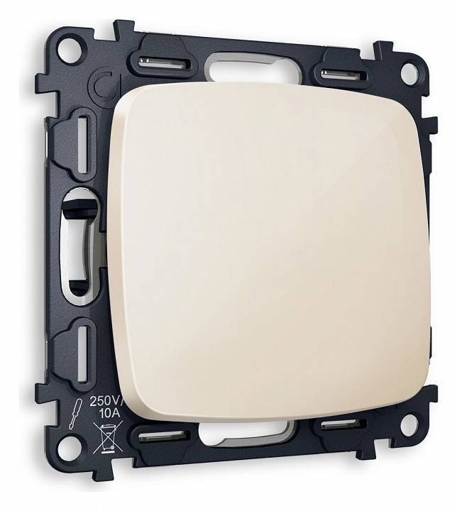 Выключатель перекрестный одноклавишный без рамки Ambrella Volt Quant MO301030