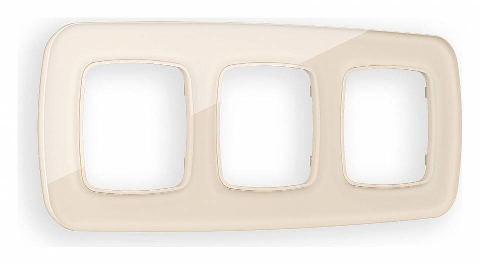 Рамка на 3 поста Ambrella Volt Radian Стекло органическое OF320303