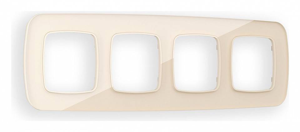 Рамка на 4 поста Ambrella Volt Radian Стекло натуральное OF350304