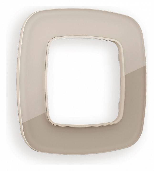 Рамка на 1 пост Ambrella Volt Radian Стекло натуральное OF350601