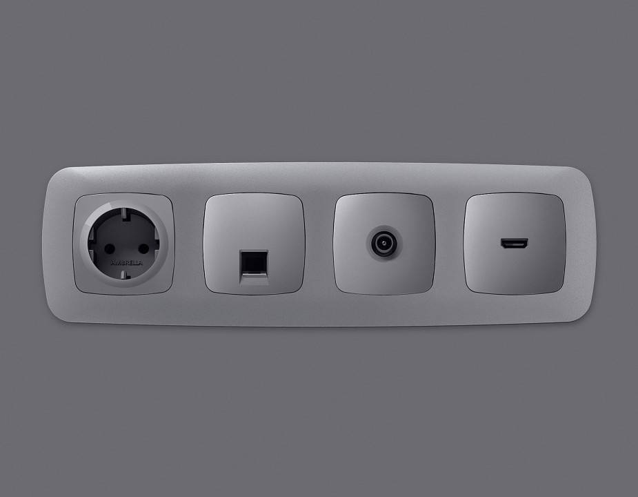 Накладка для розетки HDMI Ambrella Volt Quant OP5140