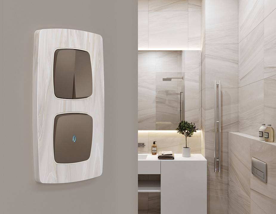 Клавиша для выключателя одноклавишного c подсветкой Ambrella Volt Quant OP6320