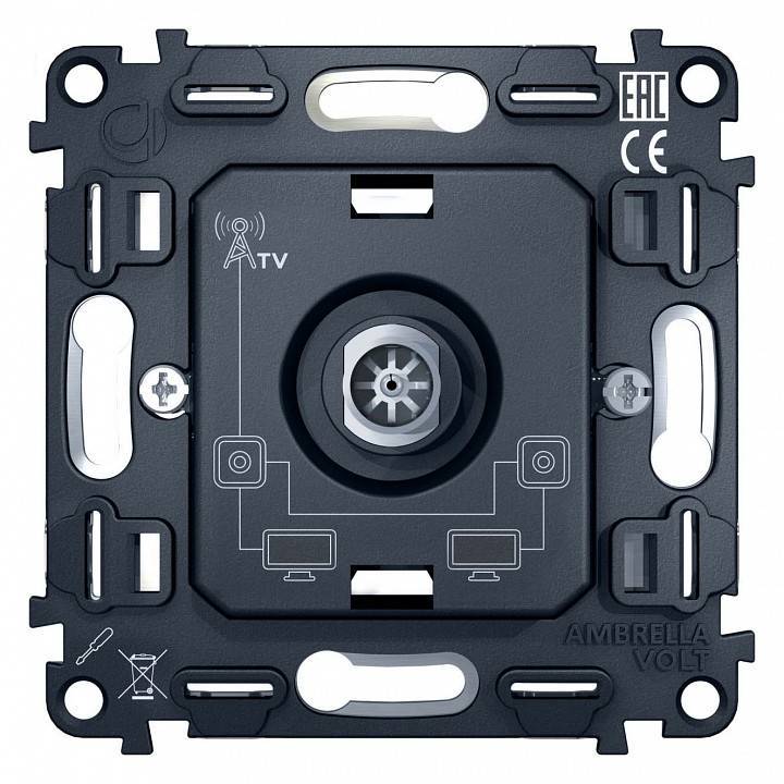 Механизм ТВ-розетки проходной Ambrella Volt Quant VM211