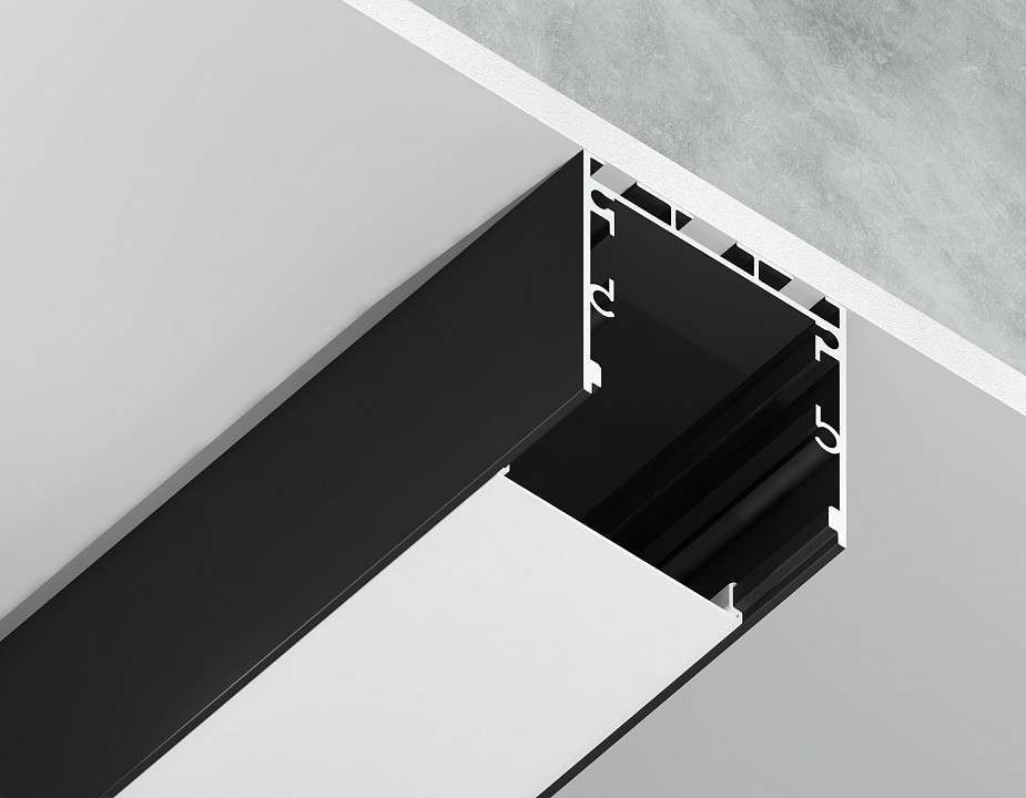 Профиль для светодиодной ленты Ambrella Light Profile System GP GP2550BK накладной черный GP2550BK