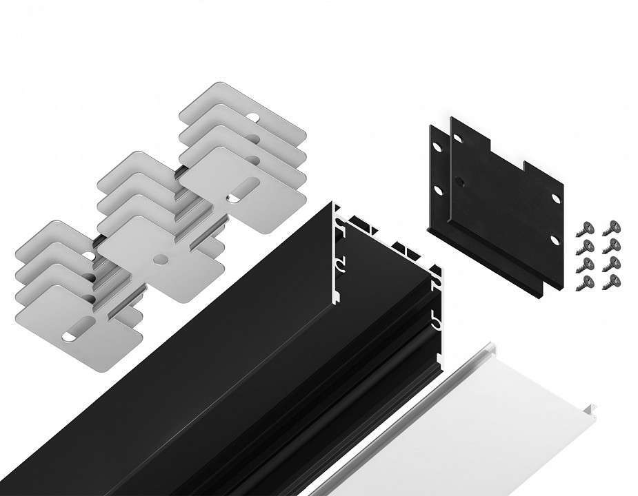Профиль для светодиодной ленты Ambrella Light Profile System GP GP2550BK накладной черный GP2550BK