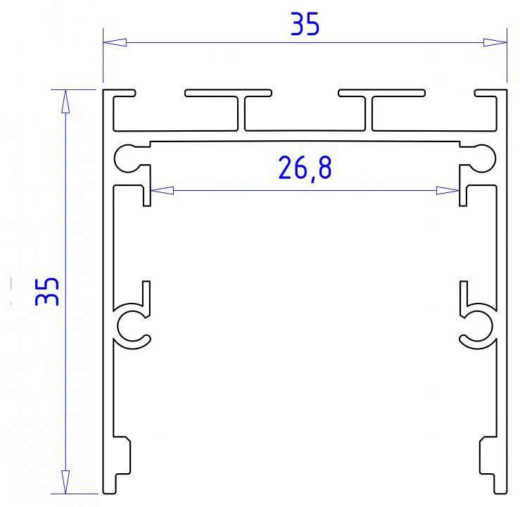 Профиль для светодиодной ленты Ambrella Light Profile System GP GP2550BK накладной черный GP2550BK