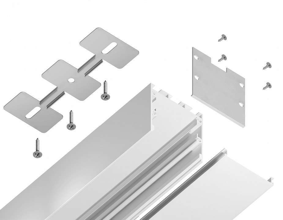 Профиль для светодиодной ленты Ambrella Light Profile System GP GP2550WH накладной белый GP2550WH