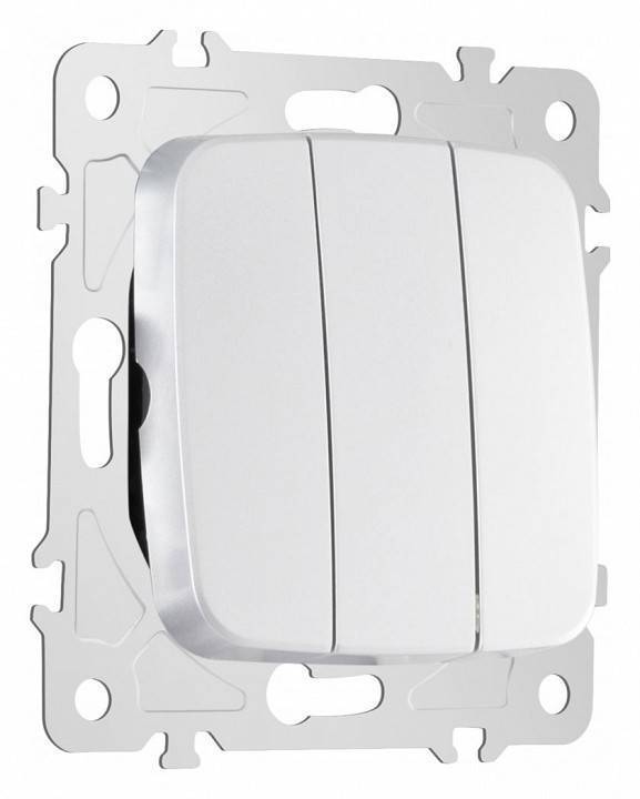 Выключатель трехклавишный без рамки Arte Milano 205 205.30-3.silver