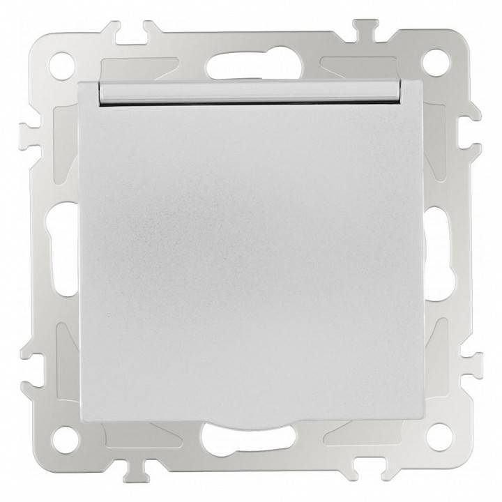 Розетка влагозащищенная с заземлением и со шторкой с крышкой Arte Milano am-206 206.41-1.silver