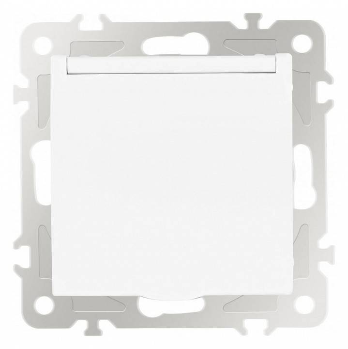 Розетка влагозащищенная с заземлением и со шторкой с крышкой Arte Milano am-206 206.41-1.white