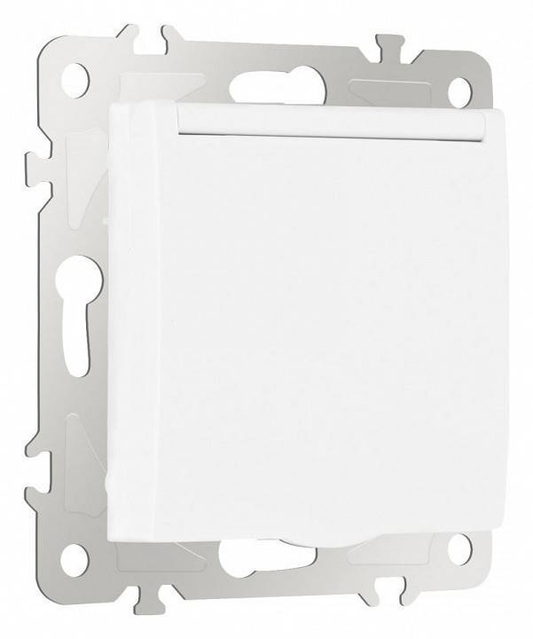 Розетка влагозащищенная с заземлением и со шторкой с крышкой Arte Milano am-206 206.41-1.white