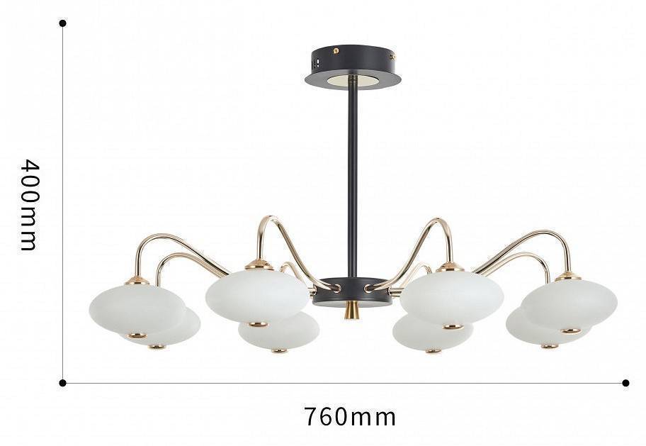 Люстра на штанге Arte Milano Neapolis-73908 273908/8 BK/GD