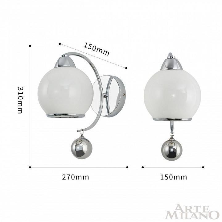 Бра Arte Milano Neapolis-76207 276207/1B Ni