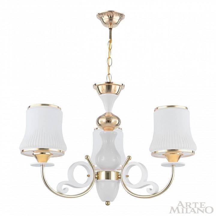 Подвесная люстра Arte Milano Florentia-1097 3 лампы 301097/3 Wh/Gd