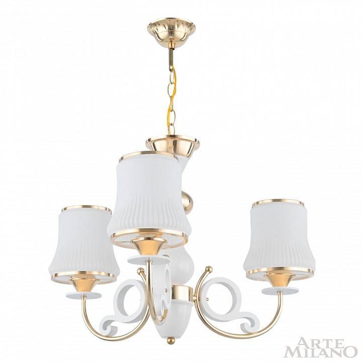 Подвесная люстра Arte Milano Florentia-1097 3 лампы 301097/3 Wh/Gd