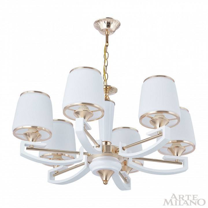 Подвесная люстра Arte Milano Florentia-2457 6 ламп 302457/6 Wh/Gd