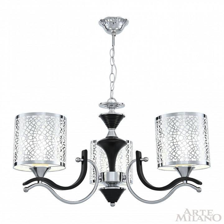 Подвесная люстра Arte Milano Florentia-6787 3 ламп 306787/3 Bk/Ni