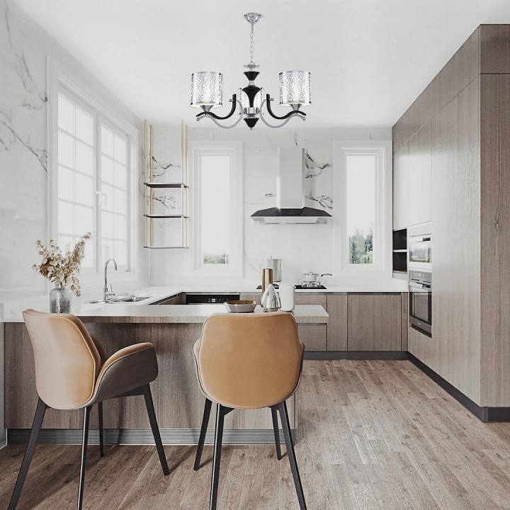 Подвесная люстра Arte Milano Florentia-6787 3 ламп 306787/3 Bk/Ni