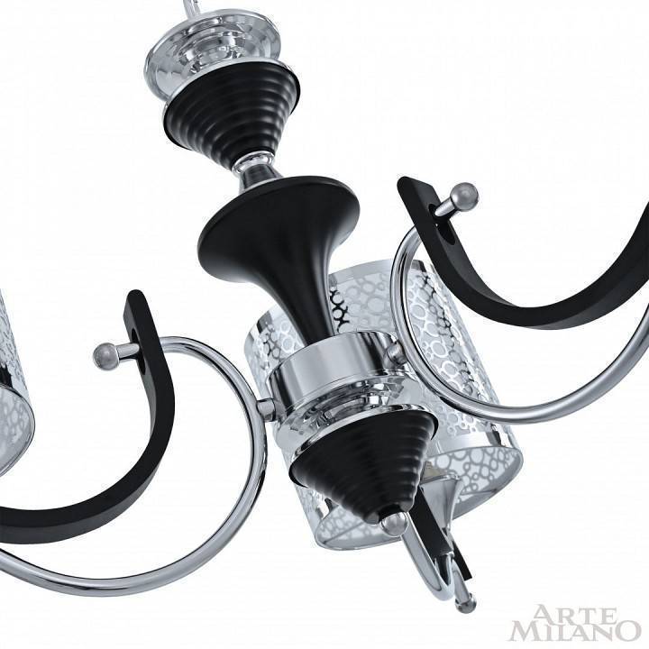 Подвесная люстра Arte Milano Florentia-6787 3 ламп 306787/3 Bk/Ni