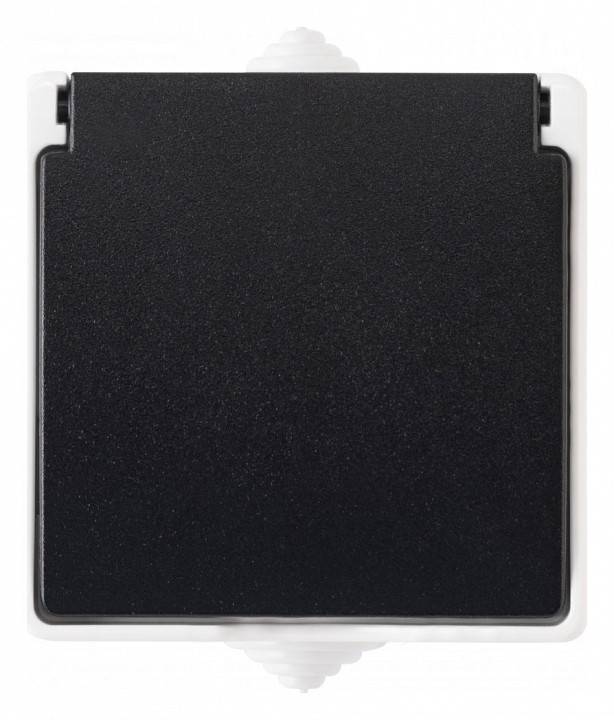 Розетка влагозащищенная с заземлением и со шторкой с крышкой Arte Milano am-309 309.40-1.grey